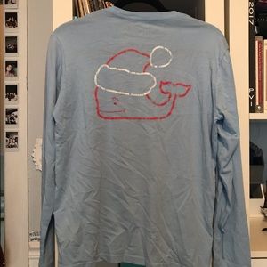 VINEYARD VINES christmas whale tee